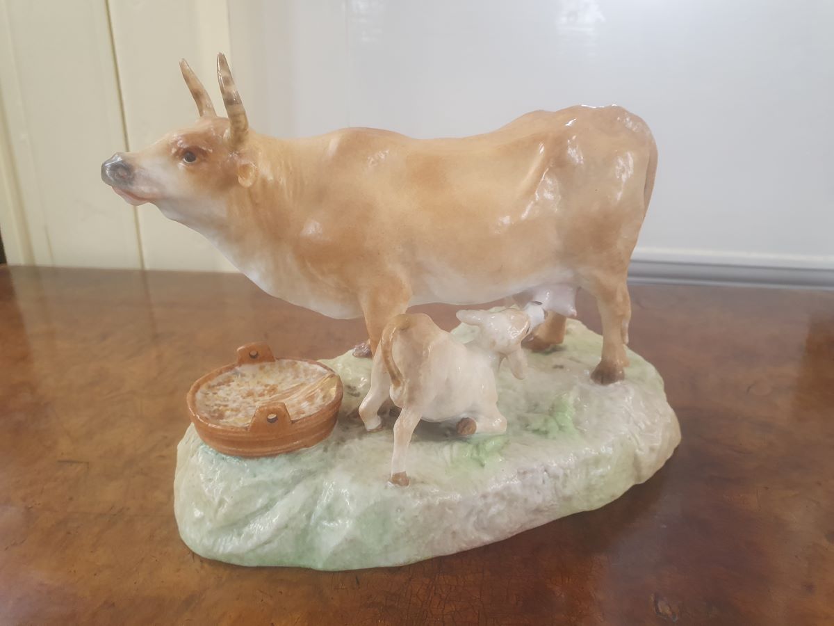 Meissen Porelain Cow & Calf